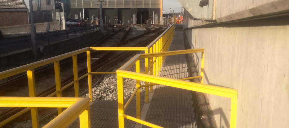 GRP Railway driver walkway