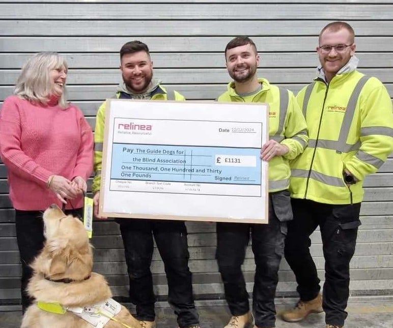 Relinea supports guide dogs ni
