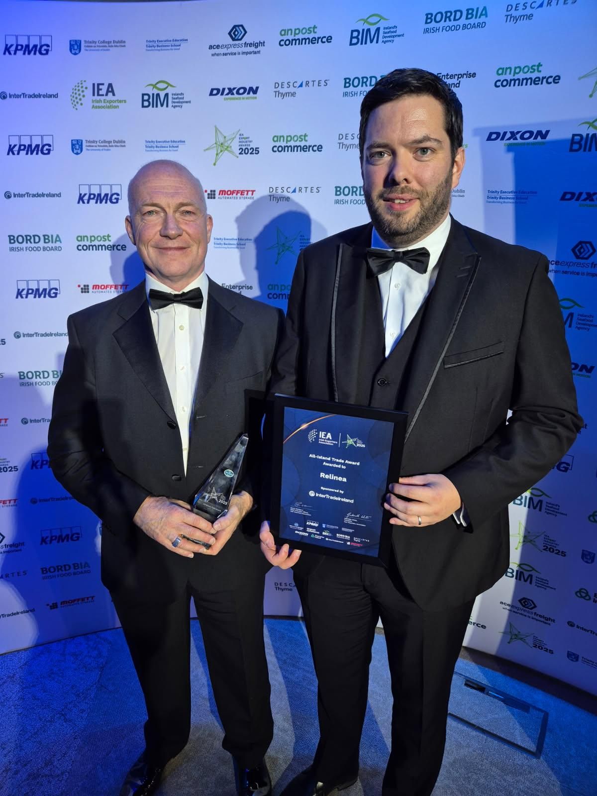 We are proud to announce that Relinea has been awarded the All Island Trade Award, sponsored by InterTrade Ireland, at the prestigious Irish Exporters Association’s Export Industry Awards 2025.