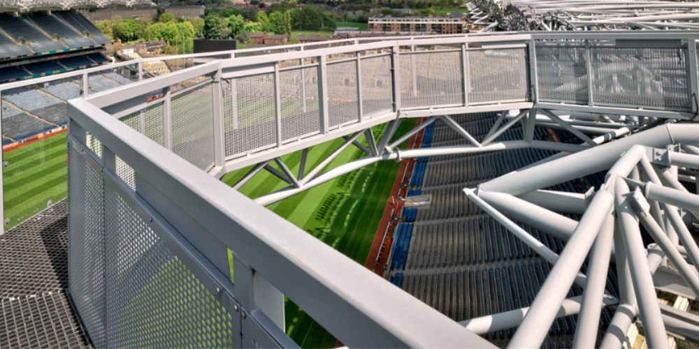 Maintenance-Free GRP Walkways - Croke Park Stadium Skyline Bridge