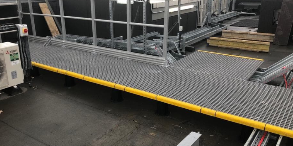 Maintenance-Free GRP Walkways - Hospital Rooftop Walkway