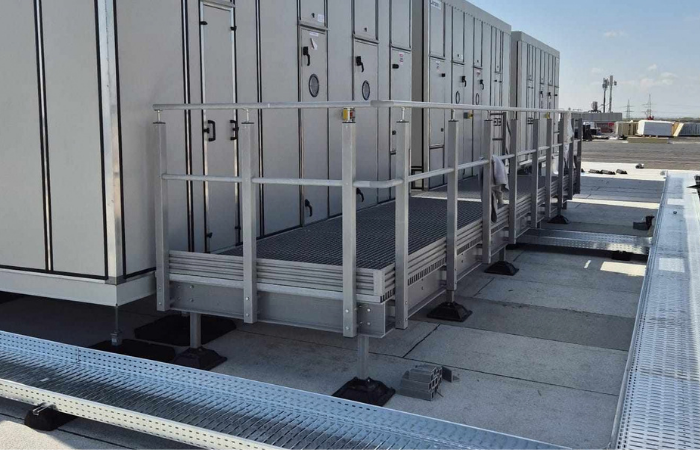 GRP data centre rooftop access platform